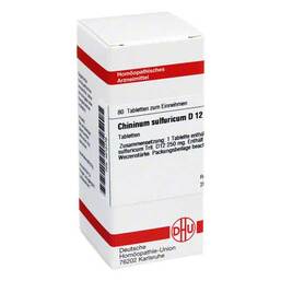 Abbildung: Chininum sulfuricum D 12 Tabletten Tabletten, 80 St PZN 04212176