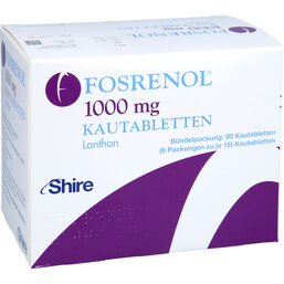Abbildung: Fosrenol 1000 mg Kautabletten 90 St, Kautabletten PZN 04213069