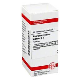 Abbildung: DHU Cuprum Oxyd nigrum D 4 Tabletten Tabletten, 80 St PZN 04214672