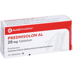 Abbildung: Prednisolon AL 20 mg Tabletten 10 St, Tabletten PZN 04216085