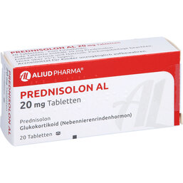 Abbildung: Prednisolon AL 20 mg Tabletten 20 St, Tabletten PZN 04216091