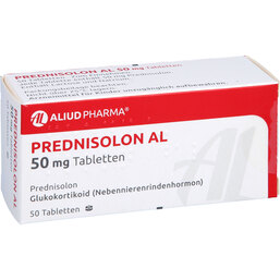 Abbildung: Prednisolon AL 50 mg Tabletten 50 St, Tabletten PZN 04216180