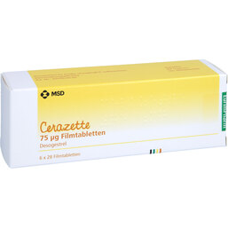 Abbildung: Cerazette Filmtabletten 6X28 St, Filmtabletten PZN 04216889