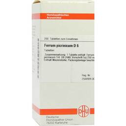 Abbildung: Ferrum picrinicum D 6 Tabletten Tabletten, 200 St PZN 04217506