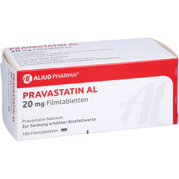 Abbildung: Pravastatin AL 20 mg Filmtabletten 100 St, Filmtabletten PZN 04218670
