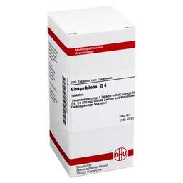 Abbildung: DHU Ginkgo biloba D 4 Tabletten Tabletten, 200 St PZN 04218701