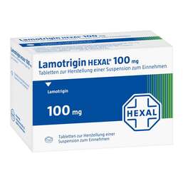 Abbildung: Lamotrigin Hexal 100 mg Tabletten zur Herstellung einer Suspension zum Einnehmen 100 St, Tablette zur Herstellung einer Suspension zum Einnehmen PZN 04220767