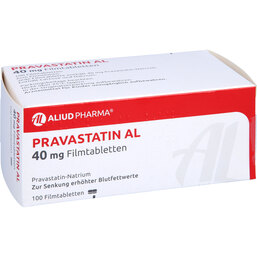Abbildung: Pravastatin AL 40 mg Filmtabletten 100 St, Filmtabletten PZN 04221620