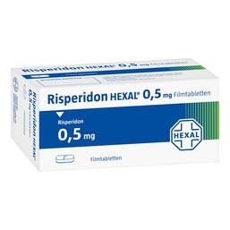Abbildung: Risperidon Hexal 0,5 mg Filmtabletten 20 St, Filmtabletten PZN 04227982