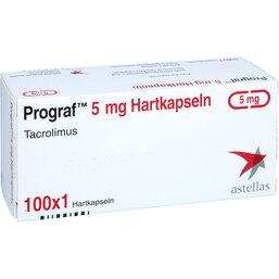 Abbildung: Prograf 5 mg Hartkapseln 100 St, Hartkapseln PZN 04228786