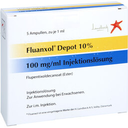 Abbildung: Fluanxol Depot 10% Ampullen 5X1 ml, Injektionslösung PZN 04229202