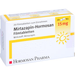 Abbildung: Mirtazapin Hormosan 15 mg Filmtabletten 20 St, Filmtabletten PZN 04232138