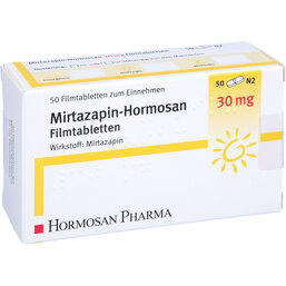 Abbildung: Mirtazapin Hormosan 30 mg Filmtabletten 50 St, Filmtabletten PZN 04232227