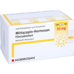 Abbildung: Mirtazapin Hormosan 30 mg Filmtabletten 100 St, Filmtabletten PZN 04232262