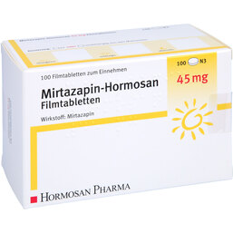 Abbildung: Mirtazapin Hormosan 45 mg Filmtabletten 100 St, Filmtabletten PZN 04232291