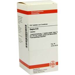 Abbildung: Sepia D 8 Tabletten Tabletten, 200 St PZN 04236805