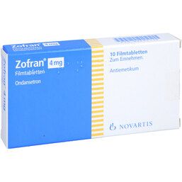 Abbildung: Zofran 4 mg Filmtabletten 10 St, Filmtabletten PZN 04245112