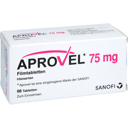 Abbildung: Aprovel 75 mg Filmtabletten 98 St, Filmtabletten PZN 04257730