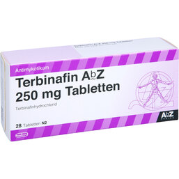 Abbildung: Terbinafin AbZ 250 mg Tabletten 28 St, Tabletten PZN 04258675