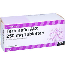 Abbildung: Terbinafin AbZ 250 mg Tabletten 42 St, Tabletten PZN 04258681
