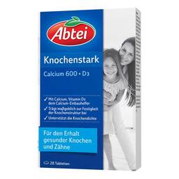 Abbildung: Abtei Knochenstark Calcium 600 + D3 Tabletten Tabletten, 28 St PZN 04262369