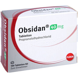 Abbildung: Obsidan 40 mg Tabletten Blister 100 St, Tabletten PZN 04266953