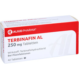 Abbildung: Terbinafin AL 250 mg Tabletten 42 St, Tabletten PZN 04302169