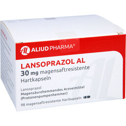 Abbildung: Lansoprazol AL 30 mg magensaftresistent Hartkapseln 98 St, Magensaftresistente Hartkapseln PZN 04306658
