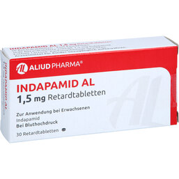 Abbildung: Indapamid AL 1,5 mg Retardtabletten 30 St, Retard-Tabletten PZN 04307126