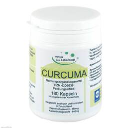 Abbildung: Curcuma Vegi Kapseln Kapseln, 180 St PZN 04309639