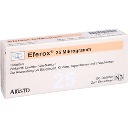 Abbildung: Eferox 25 Tabletten 100 St, Tabletten PZN 04315025