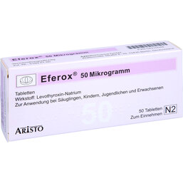 Abbildung: Eferox 50 Tabletten 50 St, Tabletten PZN 04315048
