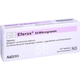 Abbildung: Eferox 50 Tabletten 100 St, Tabletten PZN 04315054