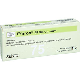 Abbildung: Eferox 75 Tabletten 50 St, Tabletten PZN 04315077