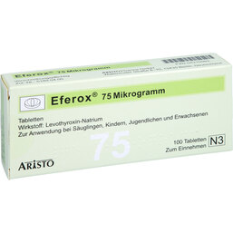Abbildung: Eferox 75 Tabletten 100 St, Tabletten PZN 04315083
