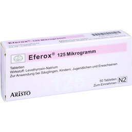 Abbildung: Eferox 125 Tabletten 50 St, Tabletten PZN 04315143