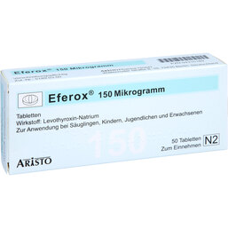 Abbildung: Eferox 150 Tabletten 50 St, Tabletten PZN 04315189