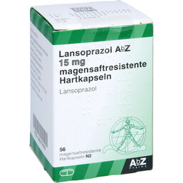 Abbildung: Lansoprazol AbZ 15 mg magensaftresistente Kapseln 56 St, Kapseln magensaftresistent PZN 04317478