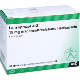 Abbildung: Lansoprazol AbZ 15 mg magensaftresistente Kapseln 98 St, Kapseln magensaftresistent PZN 04317538