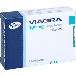 Abbildung: Viagra 100 mg Filmtabletten 4 St, Filmtabletten PZN 04320173