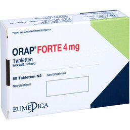 Abbildung: Orap forte 4 mg Tabletten 50 St, Tabletten PZN 04334672