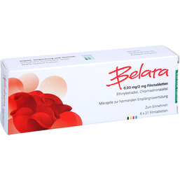 Abbildung: Belara Filmtabletten 6X21 St, Filmtabletten PZN 04342163