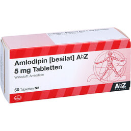 Abbildung: Amlodipin besilat AbZ 5 mg Tabletten 50 St, Tabletten PZN 04342967