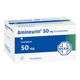 Abbildung: Amineurin 50 Filmtabletten 100 St, Filmtabletten PZN 04345670