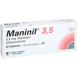 Abbildung: Maninil 3,5 Tabletten 30 St, Tabletten PZN 04346296