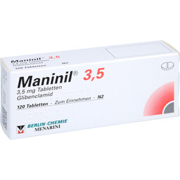 Abbildung: Maninil 3,5 Tabletten 120 St, Tabletten PZN 04346310