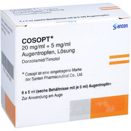 Abbildung: Cosopt Augentropfen 6X5 ml, Augentropfen PZN 04347290