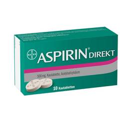 Abbildung: Aspirin Direkt Kautabletten Kautabletten, 10 St PZN 04356248