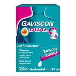 Abbildung: GAVISCON® Dual Suspension mit Zweifachwirkung gegen Sodbrennen 24X10 ml, Suspension PZN 04363834