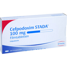 Abbildung: Cefpodoxim STADA 100 mg Filmtabletten 10 St, Filmtabletten PZN 04366614